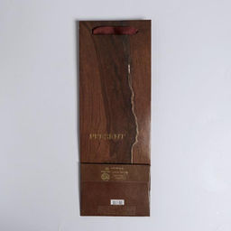 Пакет подарочный ламинированный под бутылку, упаковка, «Wood present», 13×36×10 см