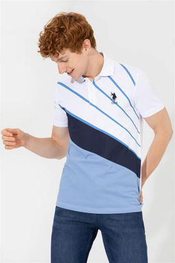 Мужская темно-синяя футболка с воротником-поло