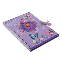 Записная книжка подарочная на замочке, А6+,50 листов, линия, Цветы, МИКС - Calligrata фото 3