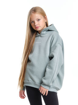 Худи для девочки оверсайз одежда подростковая с принтом 22-7317 мята - Mini maxi фото 5