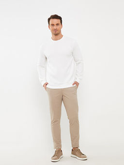 Bisiklet Yaka Uzun Kollu Erkek Sweatshirt