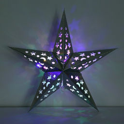 Новогоднее ёлочное украшение звезда с гирляндой «Космическое небо», 45×45 см, модель G-12