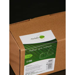 Набор для специй BellaTenero «Витамины», солонка 60 мл, перечница, 60 мл, на бамбуковой подставке, фарфор, белый