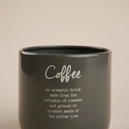 Банка для кофе SL Home, 12×12 см, серая, с бамбуковой крышкой