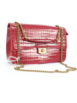 Сумка женская искусственная кожа DJ-7002-2-DARK BORDEAUX, 2отд, плечевой ремень (цепочка), бордо SALE 255999 - Adelia фото 6