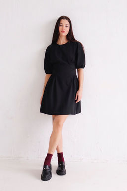 11435 Платье чёрное с объёмными рукавами - Martichelli фото 7