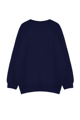 TRENDYOL MAN Lacivert Buyuk Beden Bisiklet Yaka Oversize/Genis Kesim Ici Polarl? Sweatshirt TMNAW24AO00007 - Trendyolmilla фото 33