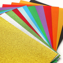 Набор цветного картона Смешарики: 4 цвета с блёстками + 8 цветов, 12 листов, 250 г/м2  фото 2