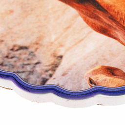 Подставка под горячее (панно) Ферма 15х19см h1см, керамика, фотопечать с глазурью, подложка пробковое дерево, фигурный край, в упаковке (Китай) - Домашняя мода фото 3