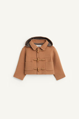 LIMITED EDITION SHORT WOOL DUFFLE COAT - Zara фото 4