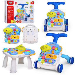 Игровой центр-Каталка "Слоник и коала" цвет голубой, 3 в 1 в коробке