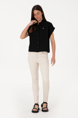 Kad_n Siyah _izgili K_sa Kollu G_mlek Sepette S_rpriz _ndirim - U.s. polo assn фото 4