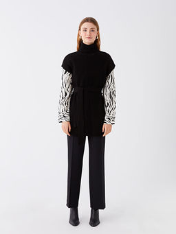 Bal?k?? Yaka D?z Oversize Kad?n Triko S?veter