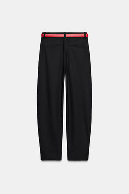 STRAIGHT-LEG TROUSERS WITH BELT - Zara фото 5