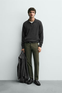 SKINNY FIT CHINO TROUSERS