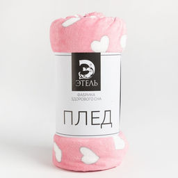 Плед Этель Love 130х175 см, велсофт, 190 гр/м2  фото 4