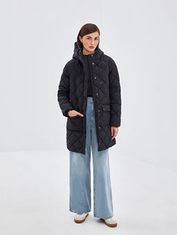 Kap??onlu Kapitone Oversize Kad?n ?i?me Mont - Waikiki фото 2