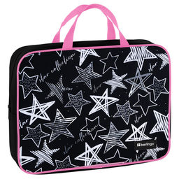 Папка на молнии с ручками А4 Berlingo "Glossy stars" 350*265*80мм (BR-FB-0402) текстиль
