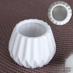 Кашпо 5 см / 1053W /уп 12/192/белое