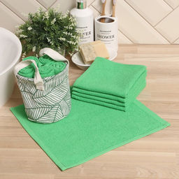 Набор махровых декоративных салфеток Этель Palm leaves 30х30см-5шт, 100% хлопок