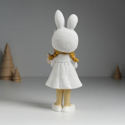 Фигурка полистоун Девочка в шапке с ушками, с барашком, 8?6?22 см, МИКС