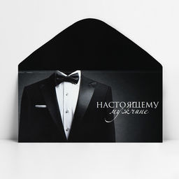 Цена за 10 шт. Конверт для денег «Настоящему мужчине», костюм, 16.5 х 8 см