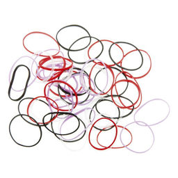 Dewal Beauty Резинки для волос мини цветные DBR18, силикон, 50 шт. фото 2
