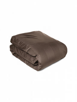 Пододеяльник сатин-страйп 175x210 коричневый сатин - Denastia фото 2
