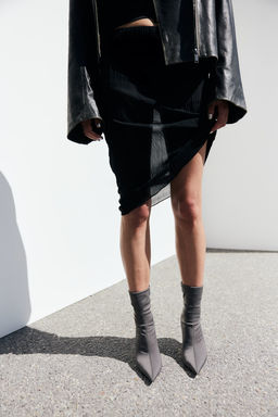 Falda transparente en tejido arrugado - H&m фото 2