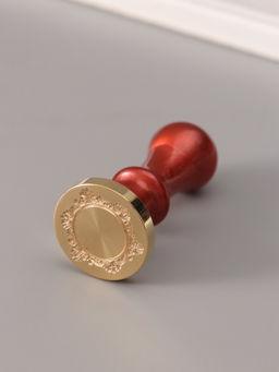 Печать для сургуча с пластиковой ручкой «Ажурная рамка. Круг», 6.3×3×3 см