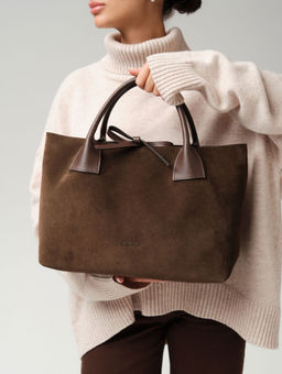 Замшевая сумка Iris DBR 31372 кофе