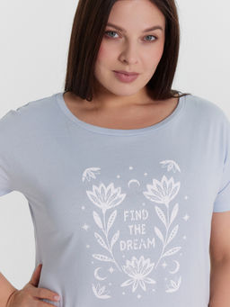 Пижама женская голубая с принтом Find the dream - Mark formelle фото 5