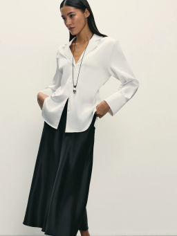 Атласная юбка миди / Zarina