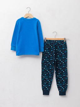 Bisiklet Yaka Bask?l? Uzun Kollu Polar Erkek ?ocuk Pijama Tak?m? - Waikiki фото 2