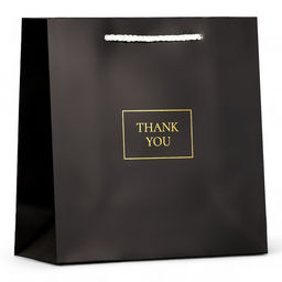 Пакет подарочный крафт THANK YOU, фольгированный 22.5×23×10 см