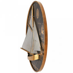 Панно настенное металлическое Паруса д60см, h2-6см, декоративное, объемное, черный/серебристый, ручная работа, в коробке (Китай) ДОПУСКАЮТСЯ: небольшие потертости, вкрапления, неровности. - Домашняя Мода фото 4