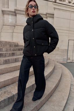 SHORT WATER-REPELLENT WINDPROOF HOODED ANORAK