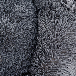 Лежанка для собак и кошек, длинный мех, 80 х 80 х 25 см, серая - Пижон фото 4