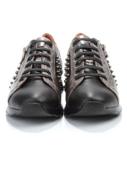 05-570 BLACK Кроссовки женские (натуральная кожа)