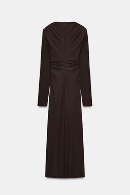 DRAPED MIDI DRESS - Zara фото 7