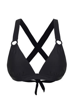 TRENDYOLMILLA Siyah Ucgen Capraz Baglama Detayl? Aksesuarl? Bikini Ustu TBESS25BU00043 фото 5