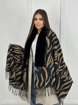 K13274 Палантин 70/180 с воротником МУЛЬТИЦВЕТ_05