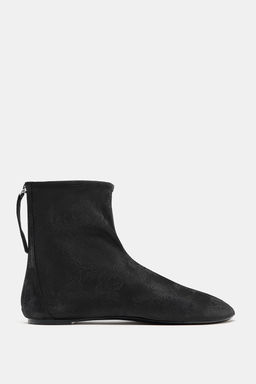 FLAT SATIN-EFFECT ANKLE BOOTS - Zara фото 3