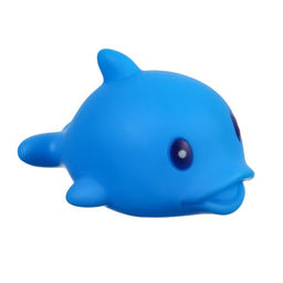 Набор резиновых игрушек для ванны Крошка Я «Поймай дельфина», с пищалкой, сачок в комплекте, 6 шт.