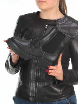 01-5251-1 BLACK Ботинки демисезонные (искусственная кожа, байка) - No name фото 2