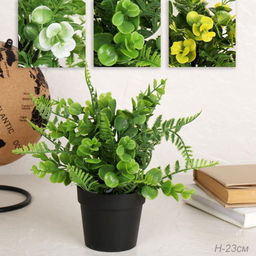 Цветочная композиция Зелень 23 см / CW475 /уп 12/144/ микс