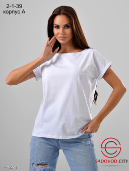 Базовая однотонная летняя футболка