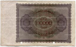 Банкнота 100000 марок 1923 года Германия