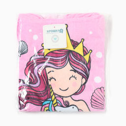 Полотенце - пончо детское LoveLife «Русалочка», махра, 60×120 см, хлопок 100%, розовое