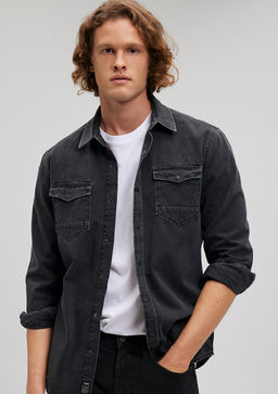 Rio Casual Antrasit Vintage Jean G?mlek